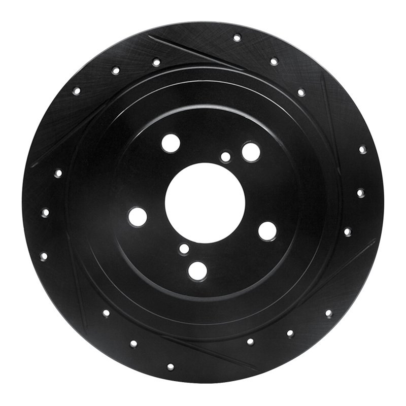 Subaru BAJA Brake Rotor (1) - Rear Right - R1 Concepts - Drilled & Slotted - Black - `00-`06 Subaru BAJA Brake Rotor (1) - Rear Right - R1 Concepts - Drilled & Slotted - Black - `00-`06